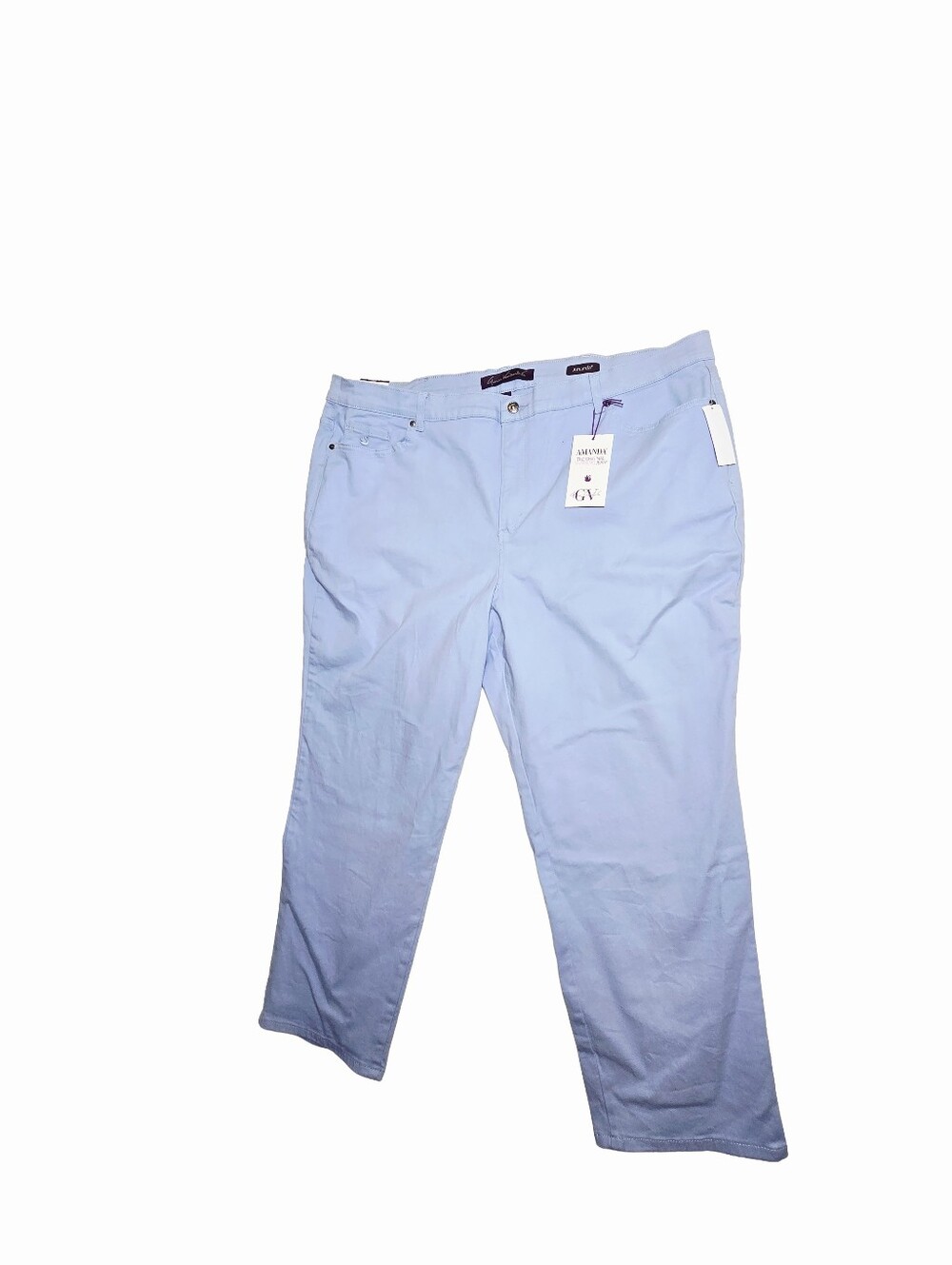 Gloria Vanderbilt Amanda Dreamy Blue Tapered Jeans 24W NWT - Picture 2 of 6